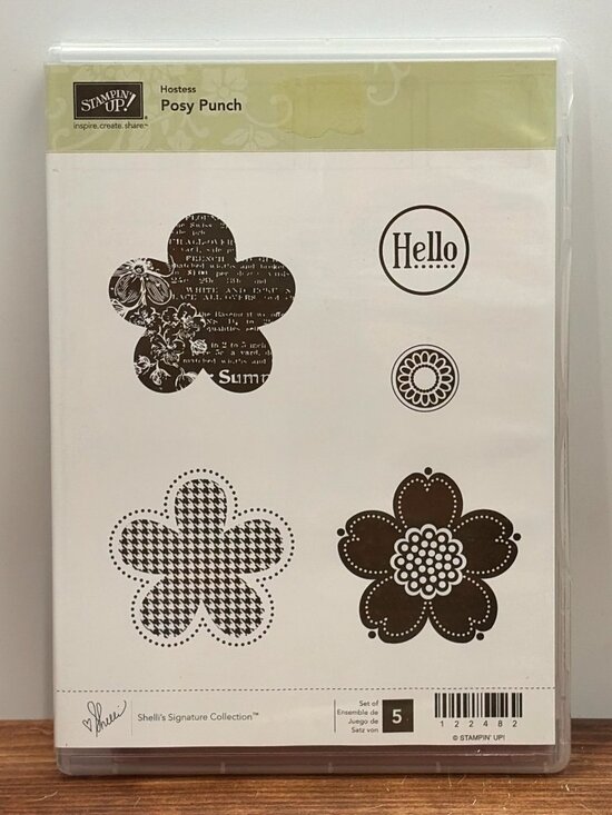Stampin' Up! Other - STAMPIN' UP! 122482 POSY PUNCH CLEAR MOUNTED RUBBER STAMP SET FLOWER FLORAL